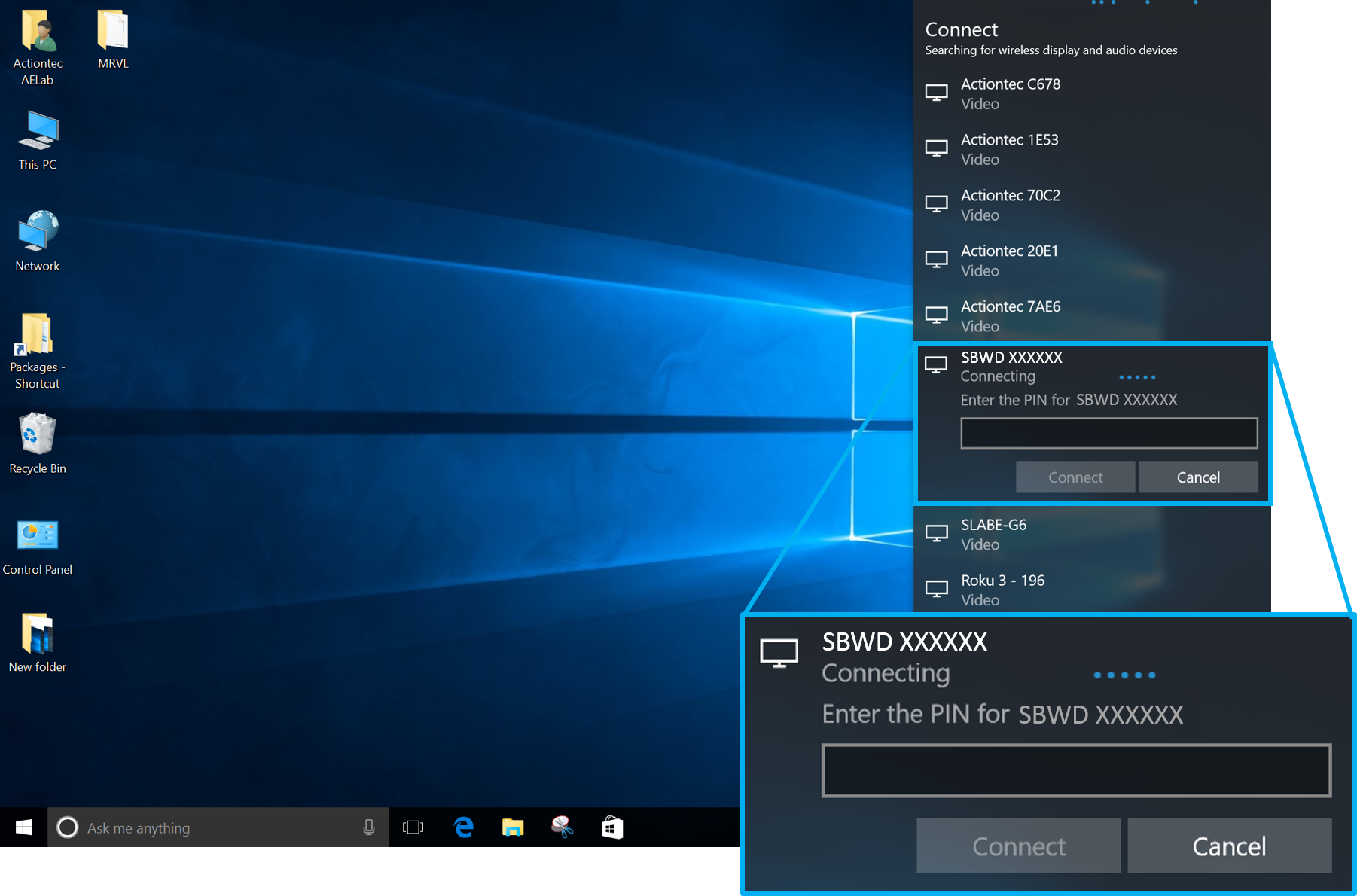 widi windows 10 how to connect